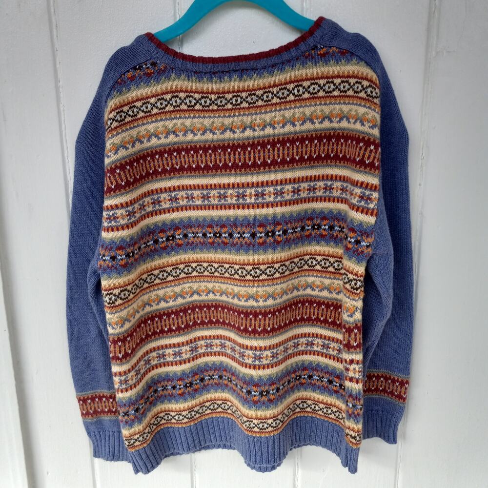 HANNA ANDERSSON Nordic Print V-Neck Knit Sweater Size 120 US Size 6 - Picture 2 of 6